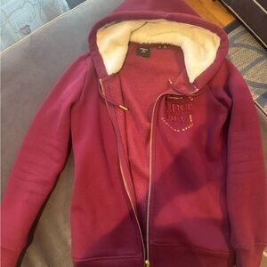 Superdry Maroon hoodie with Plush Lining